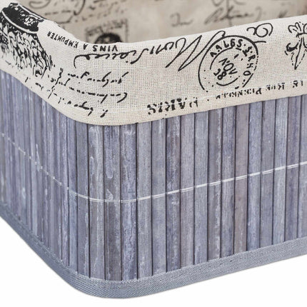 Panier de rangement en bambou avec imprimé