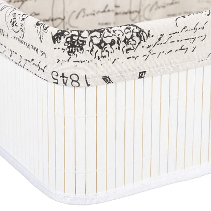 Panier de rangement en bambou avec imprimé