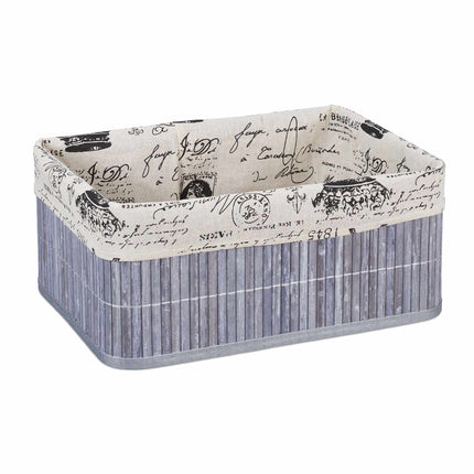 Panier de rangement en bambou avec imprimé