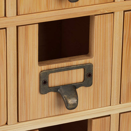Porte-thé en bambou à 9 compartiments