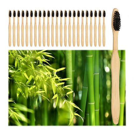 Brosses à dents en bambou, lot de 24
