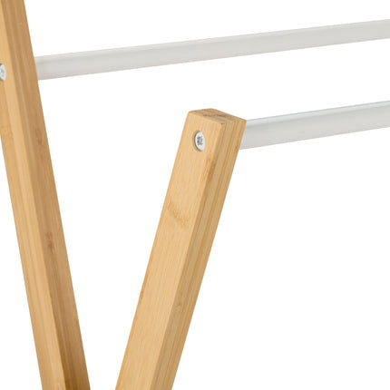 Handtuchhalter aus Bambus mit Ablage