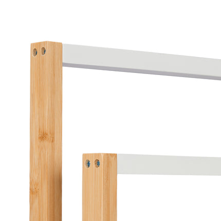 Handtuchhalter aus Bambus mit Ablage