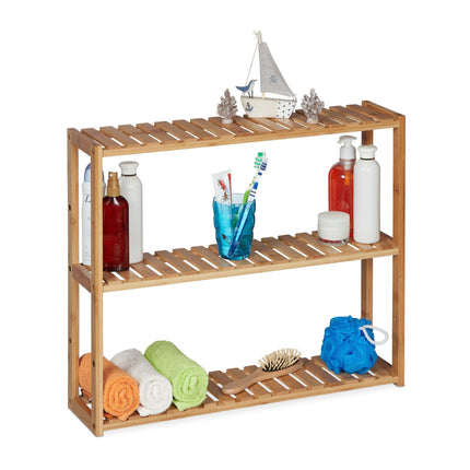 Bamboo wall shelf