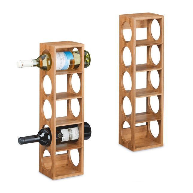 Casier à vin en bambou - lot de 2