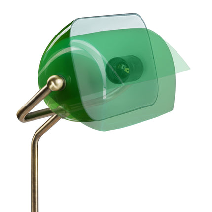 Lampe de banquier avec écran vert
