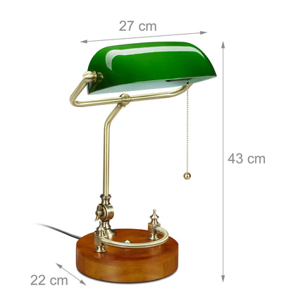 Lampe de banquier avec interrupteur à tirette