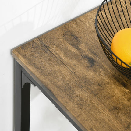 Ensemble de bar avec table et 2 tabourets, MDF et métal, marron