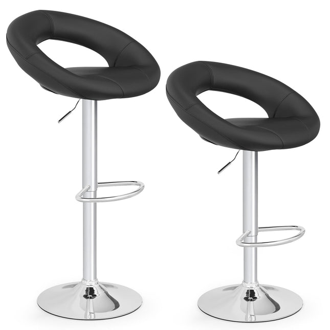 Ensemble de 2 tabourets de bar pivotants à 360° et réglables en hauteur
