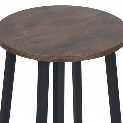 Ensemble de 2 tabourets de bar, assise en MDF, structure en métal