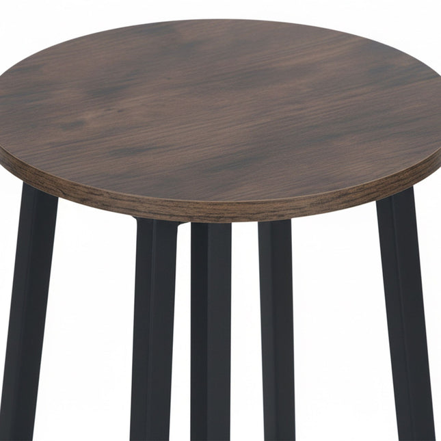 Ensemble de 2 tabourets de bar, assise en MDF, structure en métal