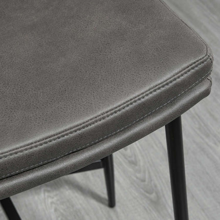 Lot de 2 tabourets de bar, assise rembourrée, structure en acier