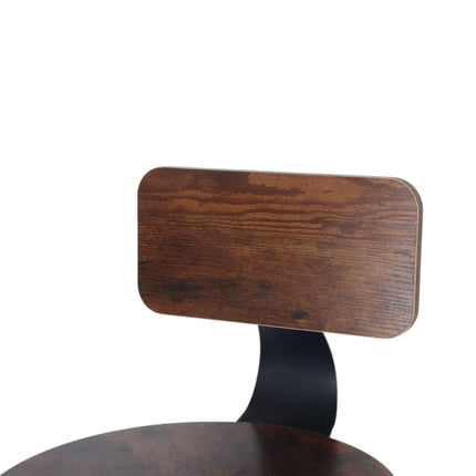 Tabourets de bar avec dossier, ensemble de 2 pièces, structure en métal