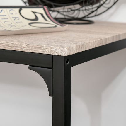 3-teiliges Bartisch-Set mit zwei Stühlen, naturfarbenes MDF