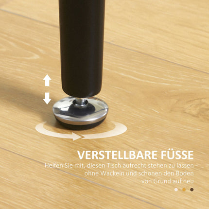 Industrieller Bartisch mit Metallgestell - Nussbaum, 118x58x108cm