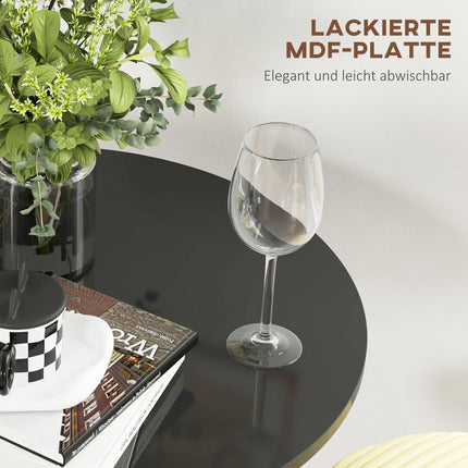 Bartisch für 2 Personen, rund, 60x60x102 cm, Schwarz