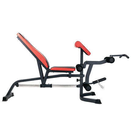 Banc d'haltères avec hauteur réglable et support de sécurité