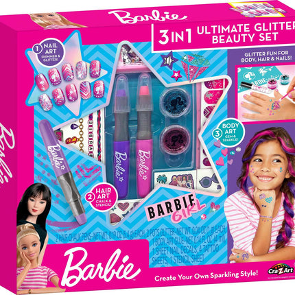 Barbie Beauty Set 3 en 1 Ultimate Glitter