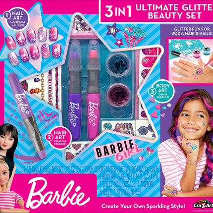 Barbie Beauty Set 3 en 1 Ultimate Glitter