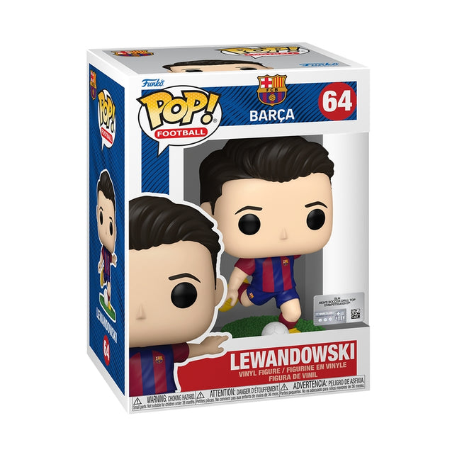 Figurine en vinyle Funko Pop! de Robert Lewandowski du FC Barcelone, à collectionner