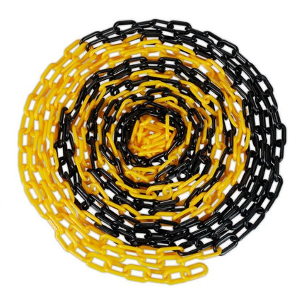 Chaîne de barrière en noir et jaune