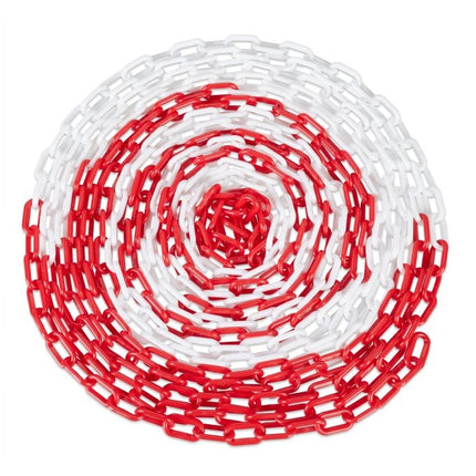 Chaîne de barrière en rouge et blanc