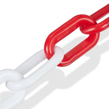 Chaîne de barrière en rouge et blanc