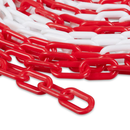 Chaîne de barrière en rouge et blanc
