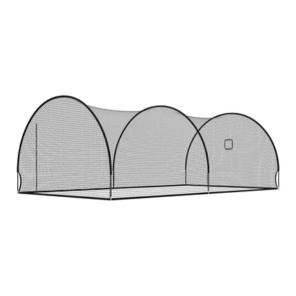 Baseball Batting Cage Net, 22.2ft, Portable, Pitching Machine Slot