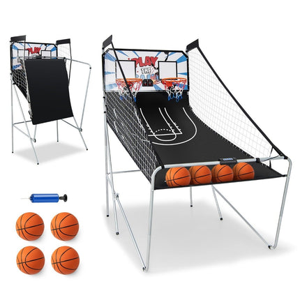 Basketballautomat klappbar Basketball Arcade Spiel mit 2 Körben weiß