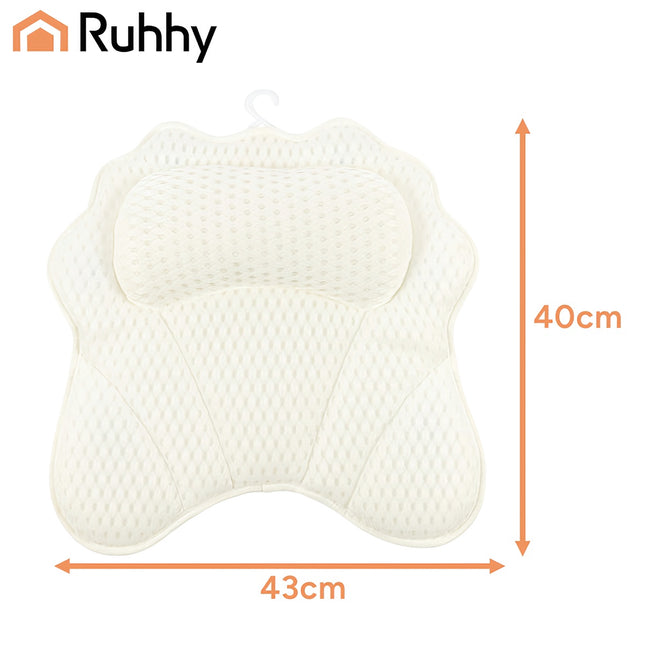 Oreiller de bain à ventouses - Séchage rapide, ergonomique