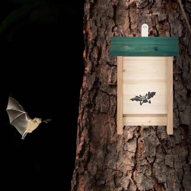 Maison pour chauves-souris avec toit vert