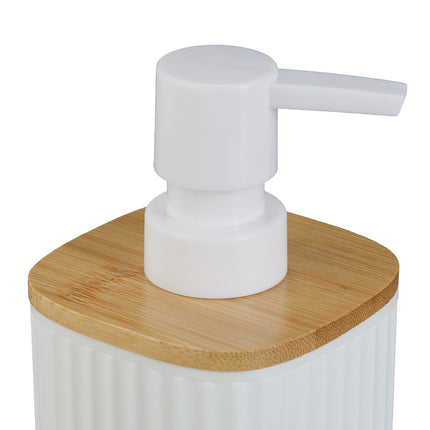 Bad-Accessoires-Set, Kunststoff & Bambus, 6-teilig