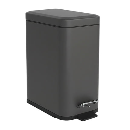 Poubelle de salle de bain, 5 L, fermeture amortie, pédale