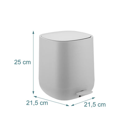 Badezimmereimer 5L, Soft-Close, Fußpedal