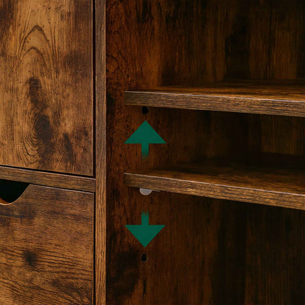 Badezimmerschrank mit 3 Schubladen und verstellbaren Einlegeböden