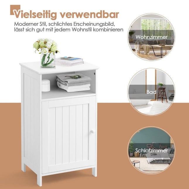 Badezimmerschrank mit verstellbarem Regal, 40x30x70 cm, Weiß