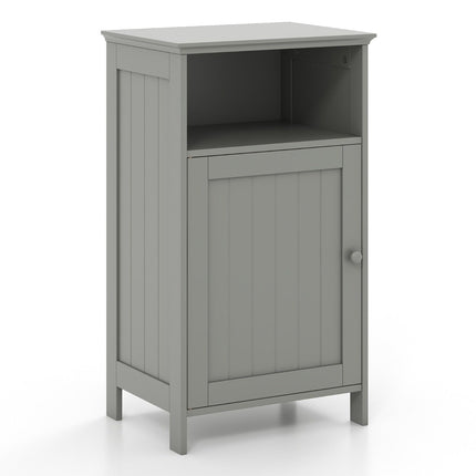 Meuble de salle de bain avec étagère réglable, MDF gris