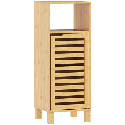 Meuble de salle de bain avec étagère ouverte, bambou, 30 x 30 cm