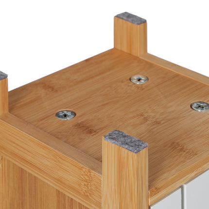 Meuble de salle de bain avec rangement et porte-rouleau de papier toilette
