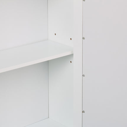 Badezimmerspiegelschrank, Weiß, 5 Einlegeböden