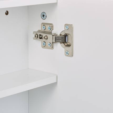Armoire de toilette avec miroir et étagère réglable