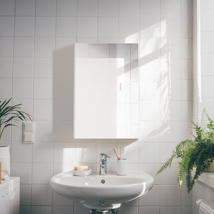 Armoire de toilette avec miroir et étagère réglable