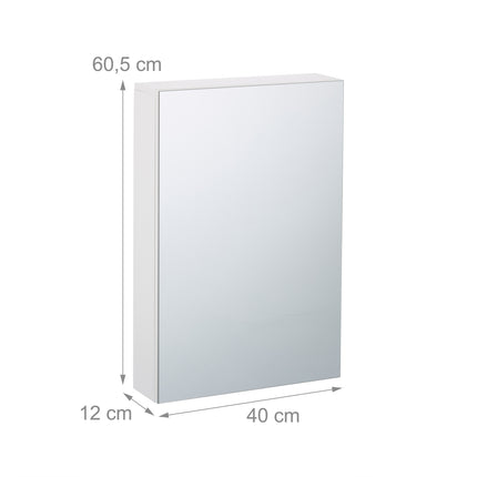 Armoire de toilette avec miroir et étagère réglable
