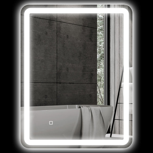 Badezimmerspiegel, LED, Antibeschlag, Touch Control, 60x80 cm