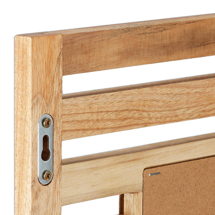 Miroir de salle de bain avec étagère - Bois de noyer naturel