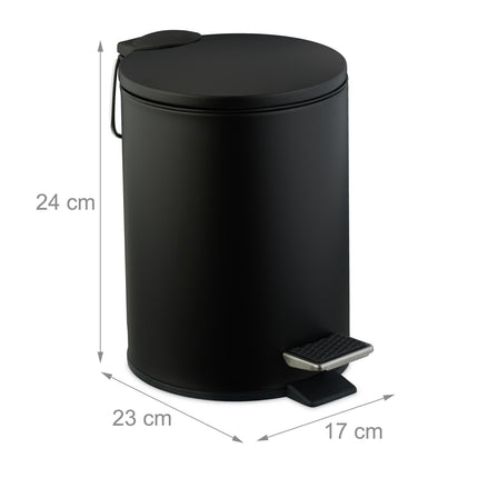 Badezimmer-Treteimer, 3L – Soft-Close, freihändig