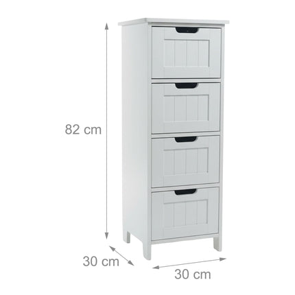 Badezimmerschrank, 4 Schubladen, platzsparendes Design