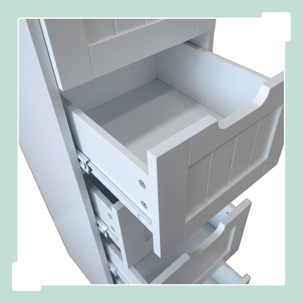 Badezimmerschrank, 4 Schubladen, platzsparendes Design