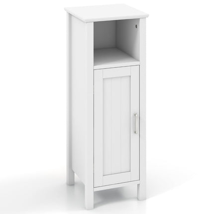 Meuble de rangement pour salle de bain, MDF blanc, étagères réglables